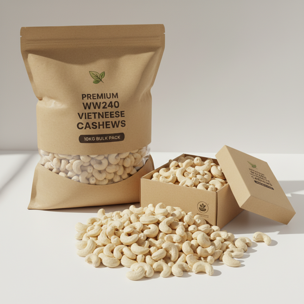 Premium WW240 cashews from Vietnam - 10kg bulk pack
