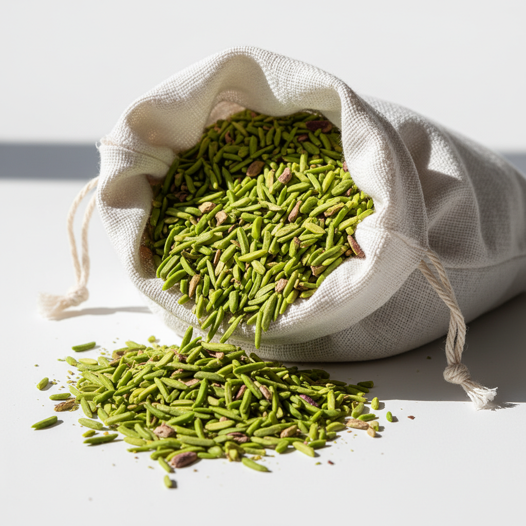 Slivered pistachios in a white cloth bag - 5kg